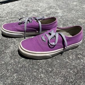 Purple Vans with Gray Laces